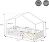 ML-Design Kinderbett Hausbett 90x200 cm Weiß, Holzbett mit Produktbild-Vorschau 6