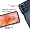 A close-up view of a phone case with text highlighting its features. Produktbild-Vorschau