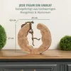 Skulptur Holz Teamwork Teamarbeit 29,5 x 28 cm Schwarz Gold Produktbild-Vorschau 2