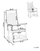BELIANI Houpací křeslo světlé dřevo akát 66 x 77 x 110 cm Náhled obrázku produktu 3