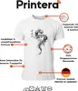 Camiseta para hombre, blanca, talla L, con diseño de dragón Vista previa de la imagen del producto 10