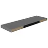 vidaXL Schweberegale 2 Stk. Hochglanz-Grau 80x23,5x3,8 cm Produktbild-Vorschau 14
