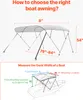 Diagrams and text explaining how to choose and measure a boat awning. Anteprima dell’immagine prodotto