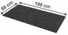 A black anti-vibration mat with dimensions indicated by text overlays. Produktbild-Vorschau
