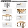 Diagram showing the step-by-step assembly of a pop-up pavilion. Podgląd zdjęcia produktu