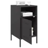 vidaXL Table de nuit noire 36x39x68 cm acier Voir les images du produit 5