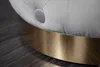 Eleganter Hocker MODERN BAROCK 37cm edel-grau gold Samt Produktbild-Vorschau 5