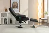 Ruhestuhl Massagestuhl mit Hocker Lounge-Sessel, Schwarz Produktbild-Vorschau 5