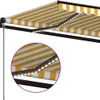 vidaXL Markíza manuálne výsuvná s LED 500x300 cm žltá a Náhľad obrázku produktu 5