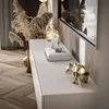 RTV Schrank COLETTE 175 cm weiß glänzend + LED Produktbild-Vorschau 3