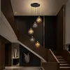 ZMH Hanglamp 5 lichts glas 160cm hoogte verstelbare Productafbeelding-voorbeeld 7
