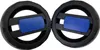 Two black wheels with blue inserts, each featuring the Nilfisk logo, are presented against a white background. Produktbild-Vorschau