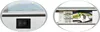 Close-up views of an LED light fixture, showing the switch and internal wiring. Produktbild-Vorschau