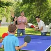 Stół do tenisa stołowego SPORTNOW składany w ćwiartki z 2 Podgląd zdjęcia produktu 2