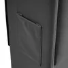 A close-up of a gray fabric surface with a stitched pocket. Produktbild-Vorschau