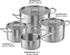 KLAMER Topf-Set 4-tlig. mit Glasdeckel, Induktion, extra Produktbild-Vorschau 3