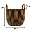 Polyrattan Korb Ø 34cm rund braun mit Einsatz transparent Produktbild-Vorschau 5