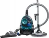 A teal and black Philips vacuum cleaner with its accessories, including the hose, wand, and floor head, is displayed against a white background. Podgląd zdjęcia produktu