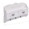 vidaXL Portemanteau mural blanc 50 x 10 x 34 cm bois Voir les images du produit 8