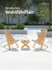holz4home® Skandinavisches Liegestuhl Set aus massivem Produktbild-Vorschau 2
