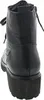 A rear view of a black lace-up boot with a platform sole. Anteprima dell’immagine prodotto