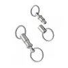 Three silver key ring couplings are arranged on a white background. Produktbild-Vorschau