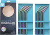 GRÄWE Edelstahl Trinkhalme 12er Set Regenbogen Gebogen Produktbild-Vorschau 2