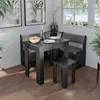 Esszimmer-Eckbank Vicco Roman Schwarz 120 x 120 cm, Model Produktbild-Vorschau 4