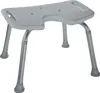 A white background with a gray shower stool. Produktbild-Vorschau