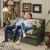 Sofa mit Blumendekor 132x72x48 cm Produktbild-Vorschau 4