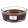 A WoodWick Black Cherry scented candle in a clear glass bowl. Produktbild-Vorschau