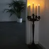 LED-Stab-Kunstharzkerze mit "Flamme", Ivory-Weiß, mit FB, Produktbild-Vorschau 5