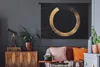 MuchoWow® Wandteppich Wandbehang Goldener Kreis auf dunklem Produktbild-Vorschau 5