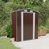 vidaXL Szopa narzędziowa Ciemnobrązowa 192x108x223 cm Stal Podgląd zdjęcia produktu 2