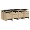 13-tlg. Garten-Essgruppe mit Kissen Beige Poly Rattan Produktbild-Vorschau 3