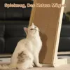 A white cat sits in front of a scratching post. Produktbild-Vorschau