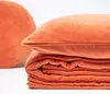 HOMESCAPES Sametová polstrovaná přikrývka oranžová - Přehoz Náhled obrázku produktu 5