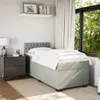 vidaXL Boxspringbett mit Matratze Hellgrau 80x200 cm Samt Produktbild-Vorschau 3
