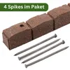 Rasenkanten - 4 Stück - 4,8 Meter - Braun - Wetterfest & Produktbild-Vorschau 8