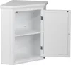 Badschrank Badmöbel Eckschrank Badezimmer Holzschrank Weiß Produktbild-Vorschau 7