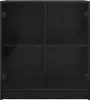 vidaXL Seitenschrank Schwarz Eichen-Optik 68 x 37 x 75,5 cm Produktbild-Vorschau 6