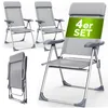 CASARIA® Gartenstühle 4er Set Klappbar 7-fach Verstellbar Produktbild-Vorschau 1
