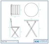 Harbour Housewares 2-Sitzer Sussex Bistro-Set – rund – Produktbild-Vorschau 7
