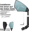 360° drehbarer Fahrradspiegel, verstellbar & versenkbar, Produktbild-Vorschau 3