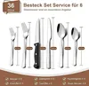 36 teiliges Edelstahl Besteckset mit Steakmesser, Besteck Produktbild-Vorschau 2