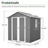 Geräteschuppen Gerätehaus Metall Gartenhaus Lagerschuppen Produktbild-Vorschau 2