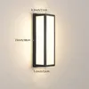 2x Led Wandleuchte Schwarz Innen Außen, Moderne Aluminium Produktbild-Vorschau 2