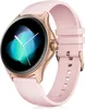 A close-up studio shot of a pink smartwatch with a rose gold casing, displayed against a white background. Podgląd zdjęcia produktu