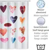 WENKO Dusch Vorhang Badewannen 180x200 cm LOVE HERZ Motiv Produktbild-Vorschau 3