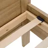 A close-up view of the wooden slatted base of a bed frame. Produktbild-Vorschau